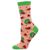 Women's Bamboo Watermelon Crew (Pink Heather)