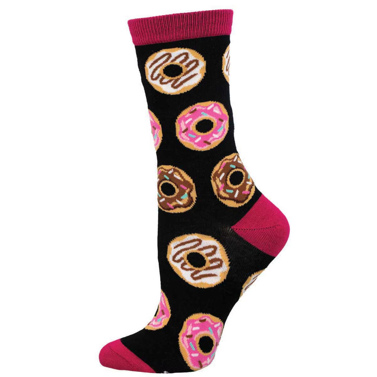 Women's Delicious Donuts Bamboo Crew (Black)