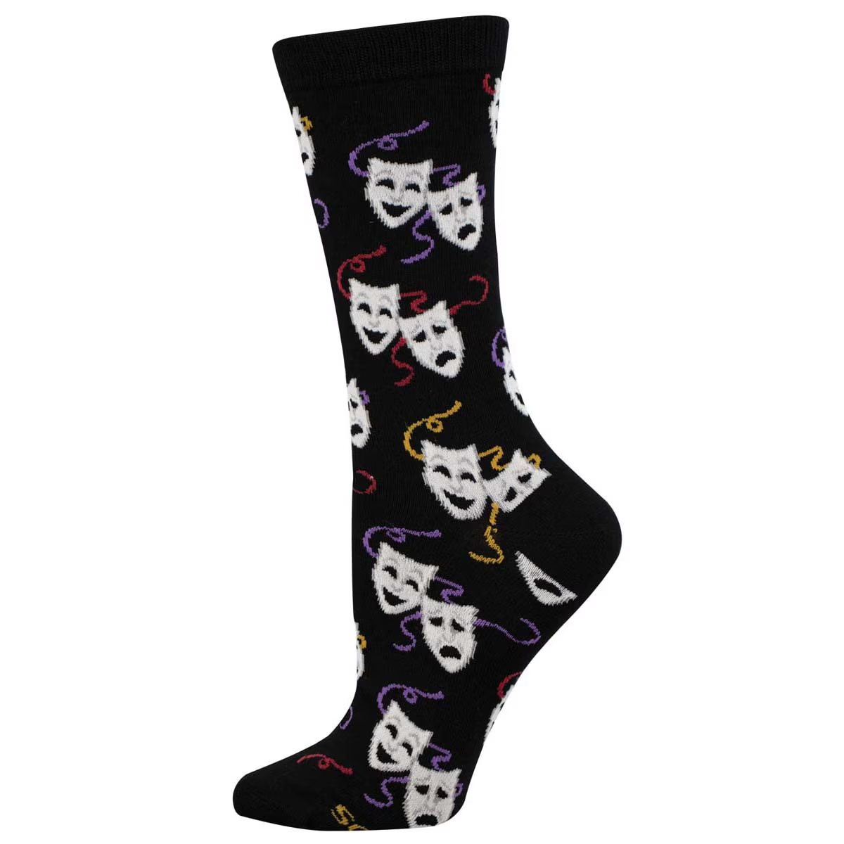 Women's Theater Masks Bamboo Crew (Black)