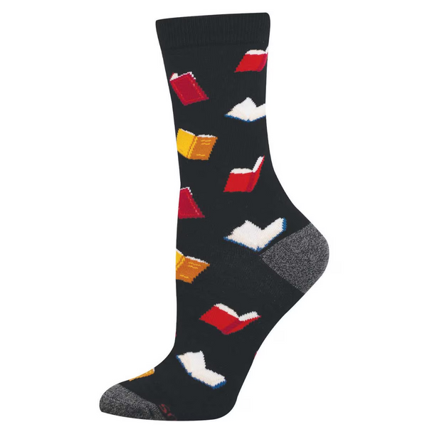 Women's No Shelf Control Bamboo Crew (Black)