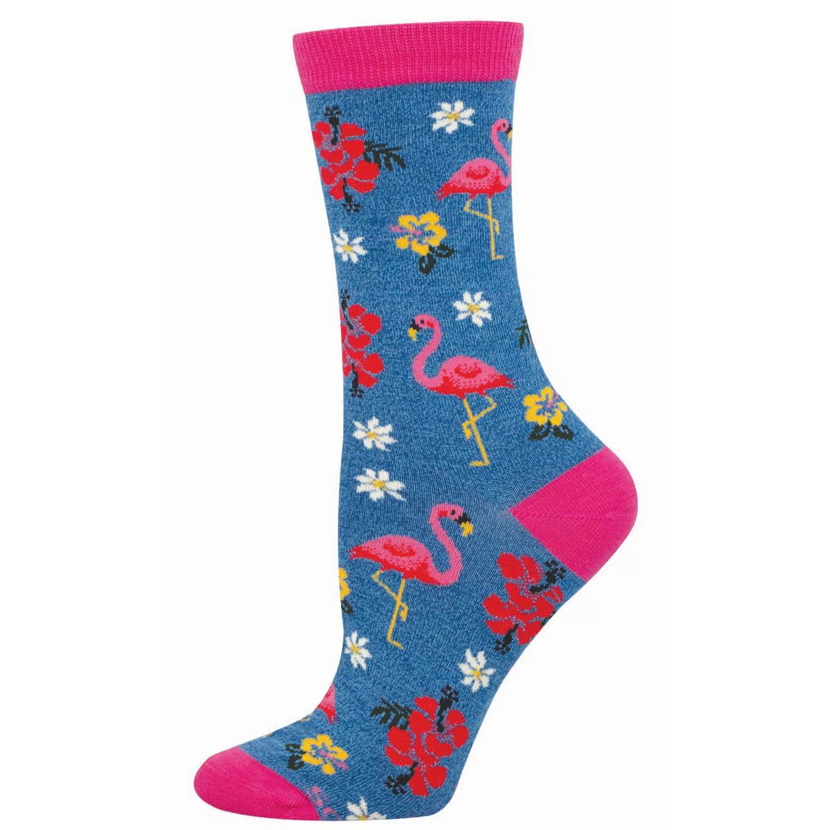Women's Flock Yeah Bamboo Crew (Blue Heather)