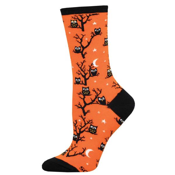 Women's Don't Give A Hoot Crew (Orange)