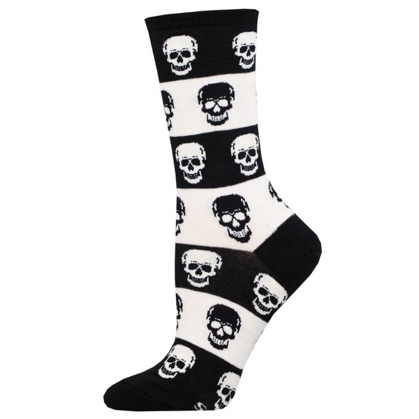 Women's Skull Crew (Black/White)