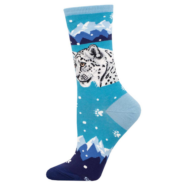 ZZNB-12/25_Women's Snow Leopard Crew (Blue)