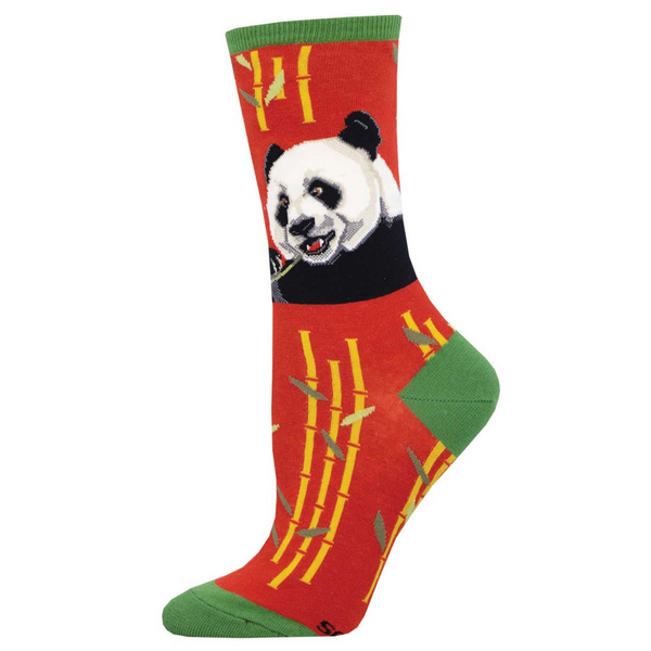 ZZNB-3/25_Women's Giant Panda Crew (Red)