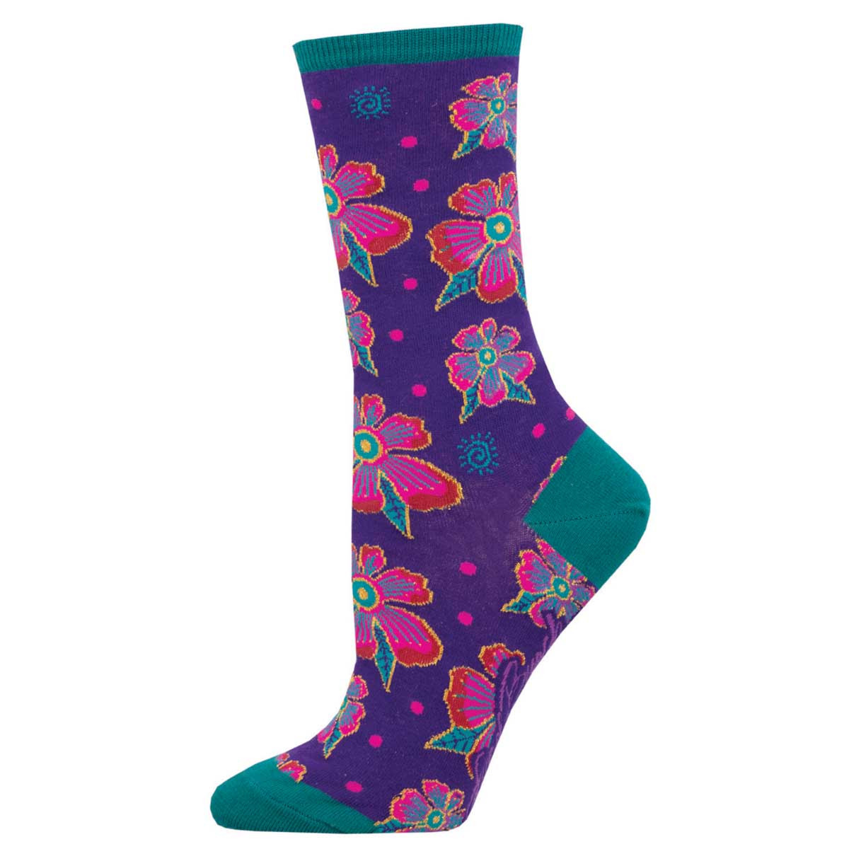 Women's Santa Fe Floral Crew (Purple)