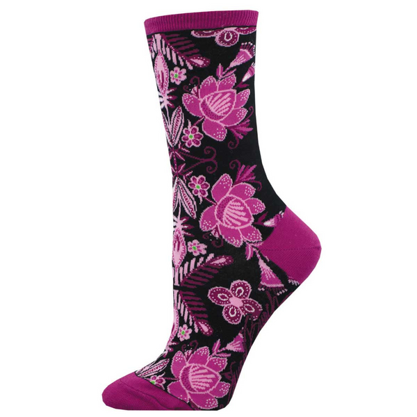 Women's Fiesta Floral Crew (Black)