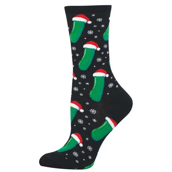 Women's Christmas Pickle Crew (Black)
