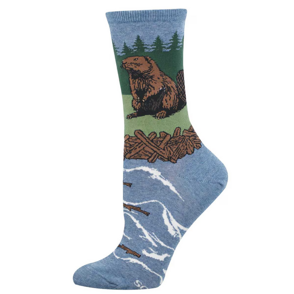 Women's Beaver Crew (Blue Heather)