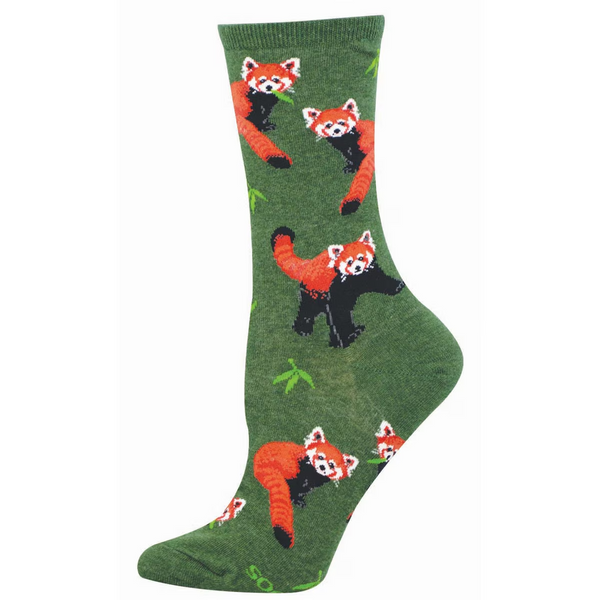 Women's Red Pandamonium Crew (Green Heather)