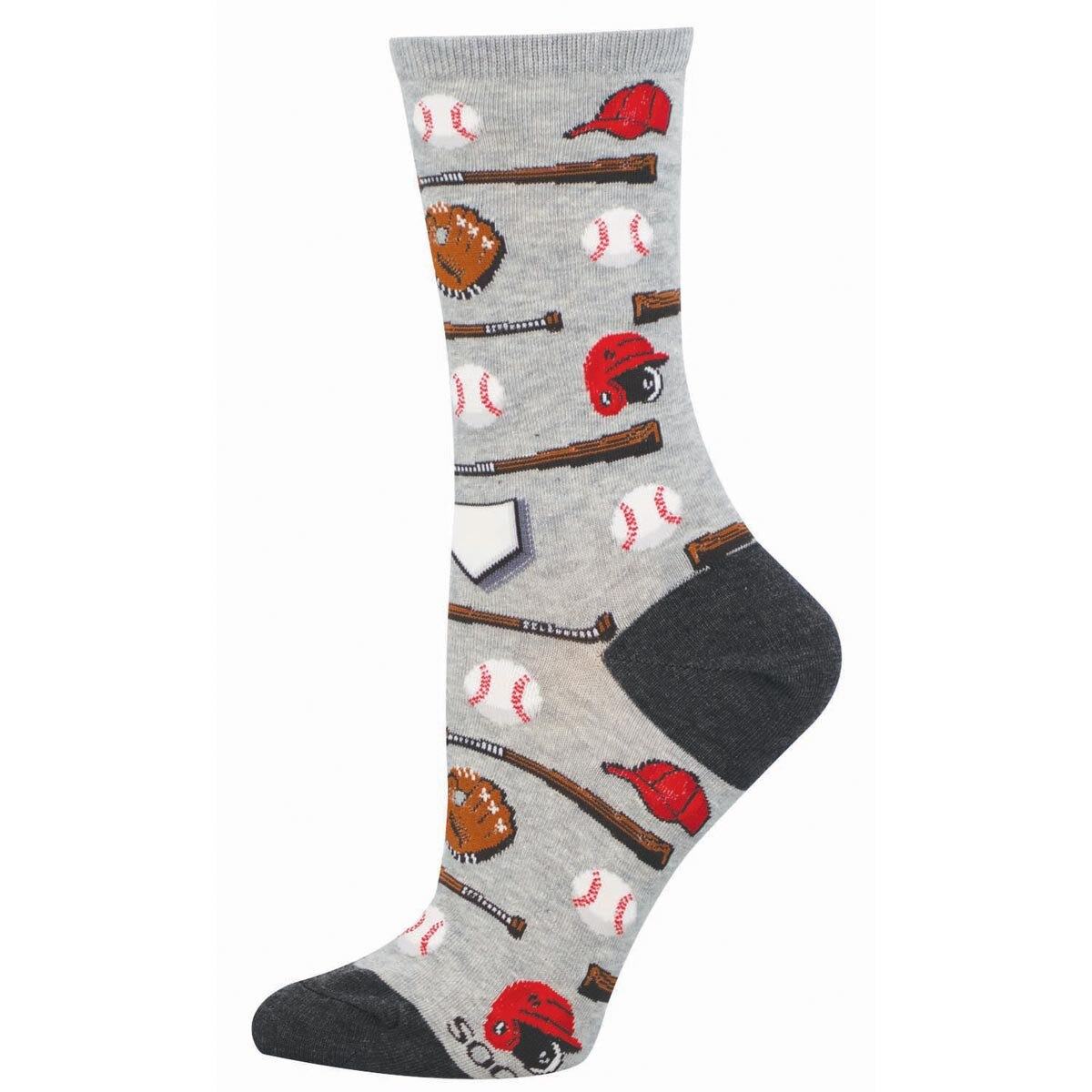 Women's Playing Hardball Crew (Light Gray Heather)