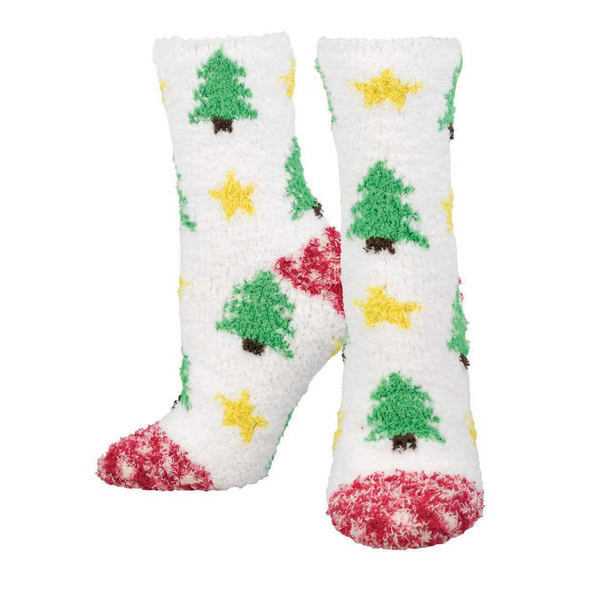OOS_Women's Warm & Cozy Oh Christmas Trees Crew (White)