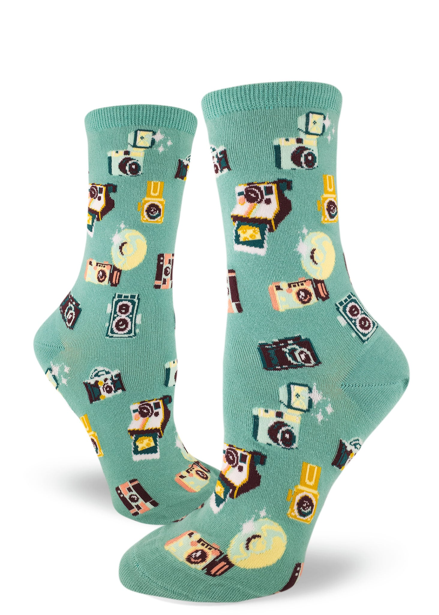 Women's Say Cheese Crew (Dusty Turquoise)