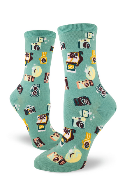 Women's Say Cheese Crew (Dusty Turquoise)