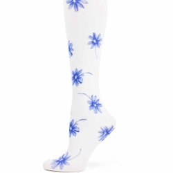 Women's Delft Blue Daisies Tights