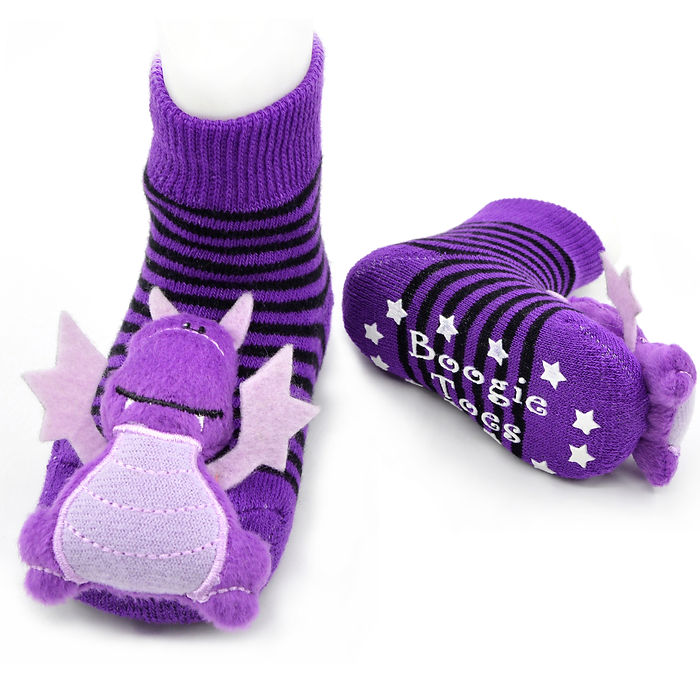 Kid's Purple Dragon Boogie Toes Rattle Crew