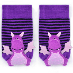 Kid's Purple Dragon Boogie Toes Rattle Crew