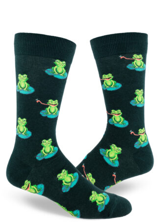 Men's Funny Frog Crew (Hunter)