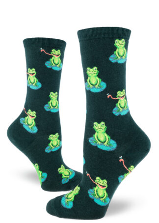 Women's Funny Frog Crew (Hunter)