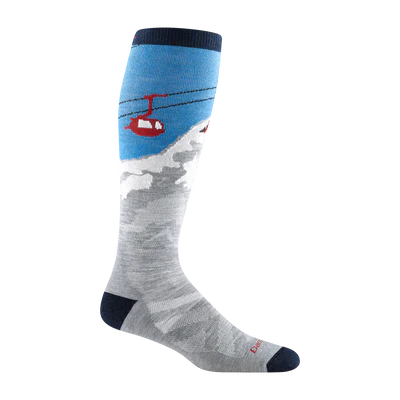 Men's Heady Yeti Over-the-Calf Midweight Ski & Snowboard Sock (Gray)