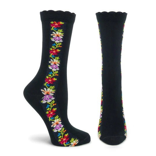 Women's Nordic Stripe Crew (Black)