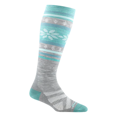 Women's Over-The-Calf Alpine Lightweight Ski & Snowboard Socks (Gray)