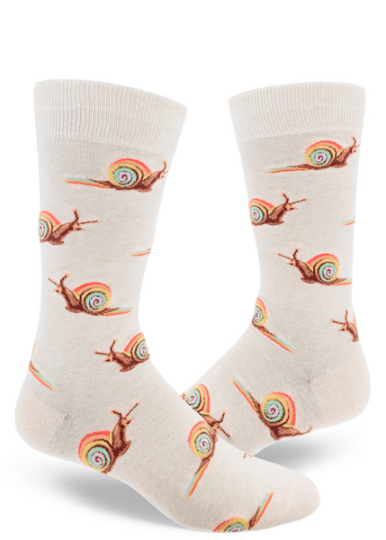 Men's Rainbow Snail Crew (Heather Cream)