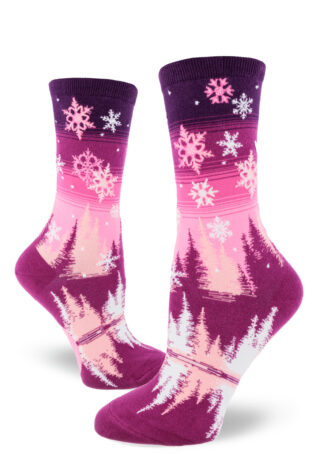 Women's Snowflakes Crew (Sugar Plum)