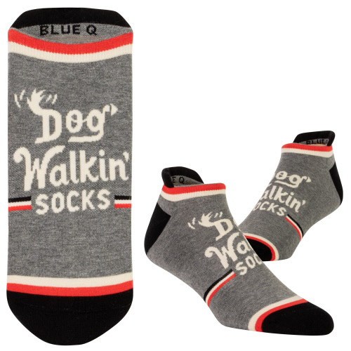 ZZNA-9/25_Unisex Dog Walkin' Socks No Show (S/M)