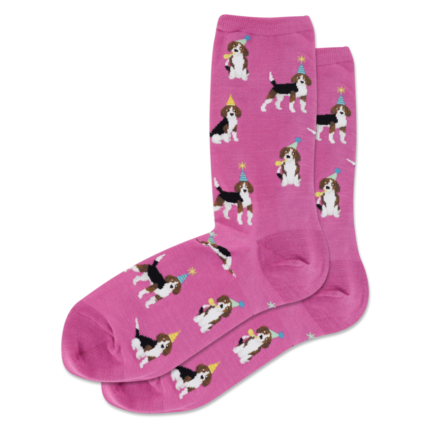 Women's Party Beagle Crew (Pink)