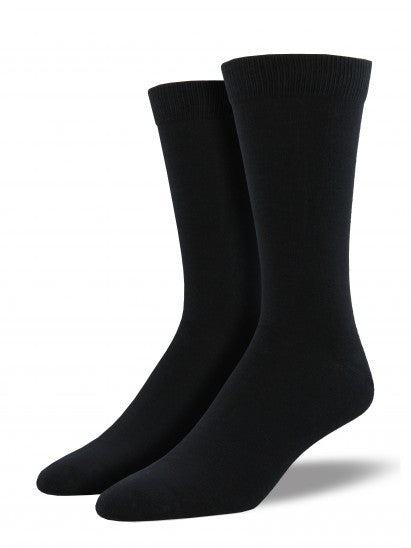 Men's Bamboo Solid Crew (Black)