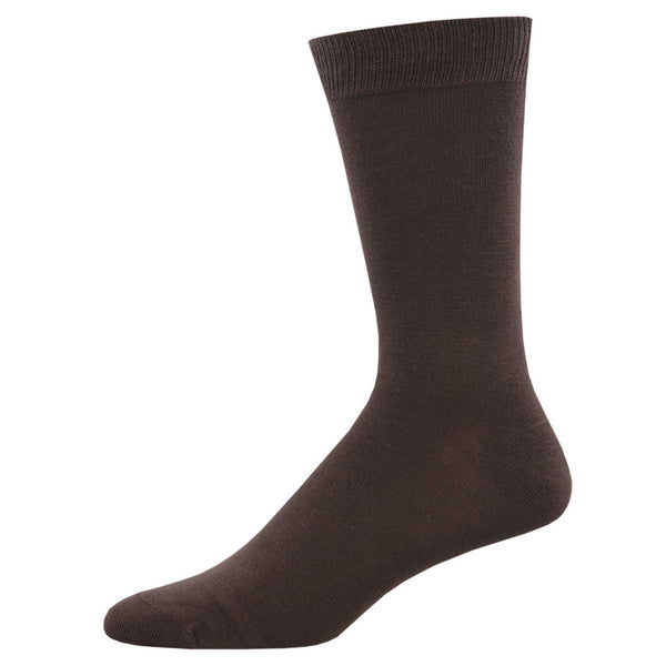 Men's King Bamboo Solid Crew (Brown)