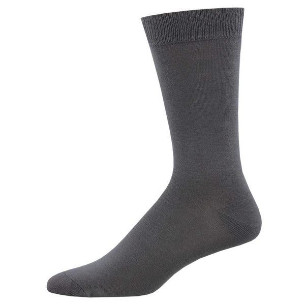 Men's King Bamboo Solid Crew (Charcoal)