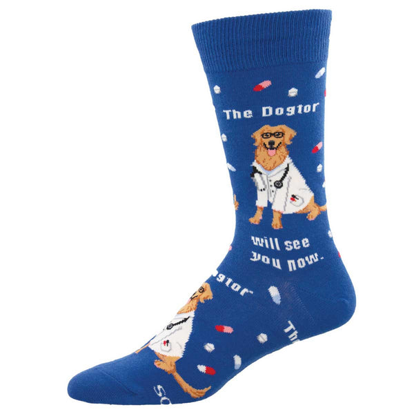 Men's The Dogtor Is In Crew (Blue)