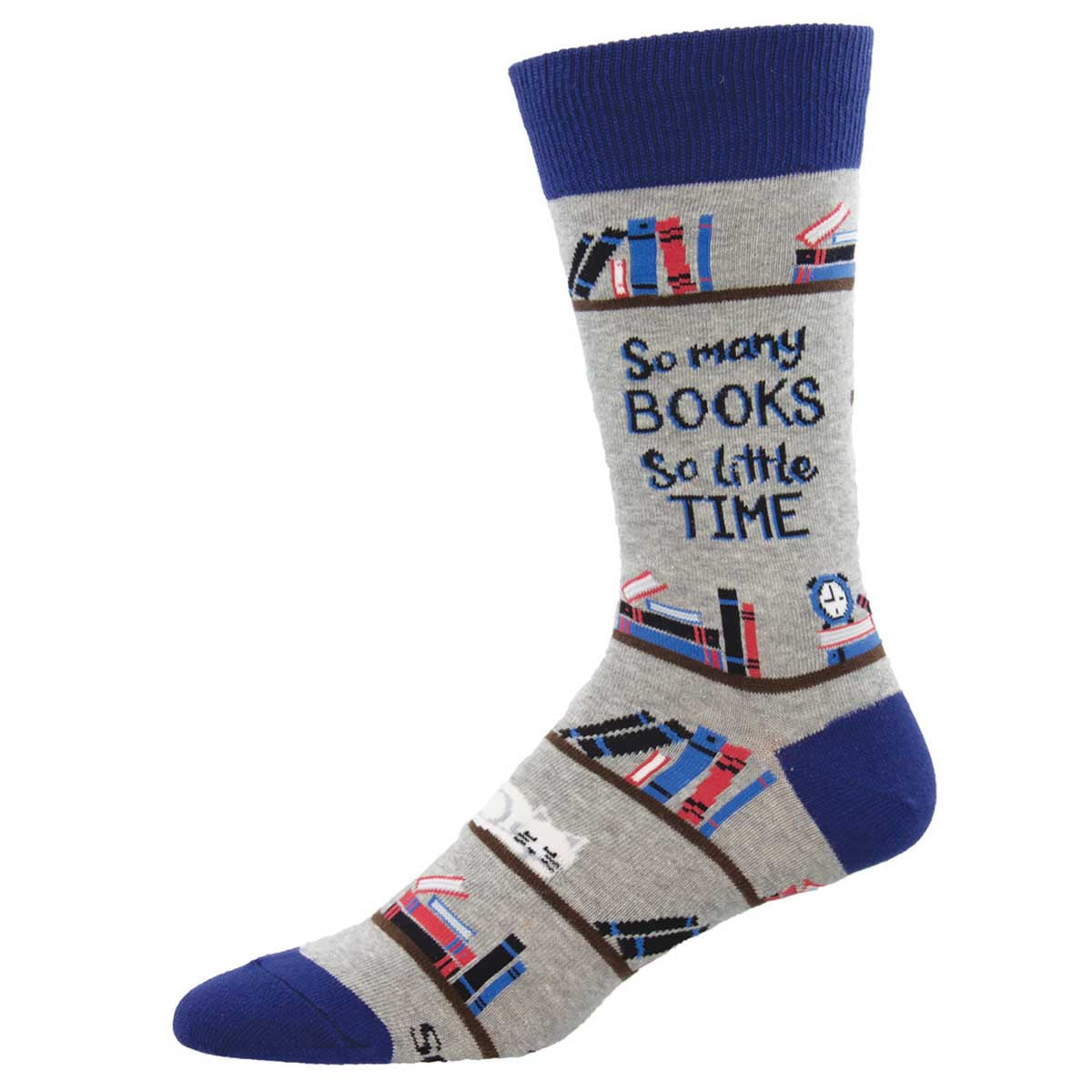 ZZNA-3/24_Men's Time For A Good Book Crew (Gray Heather)