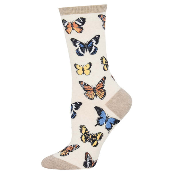 Women's Majestic Butterflies Crew (Ivory Heather)