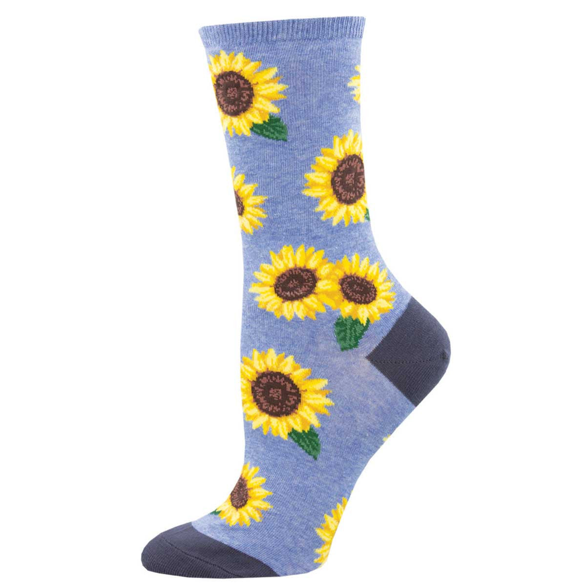 Women's More Blooming Socks Crew (Blue Heather)