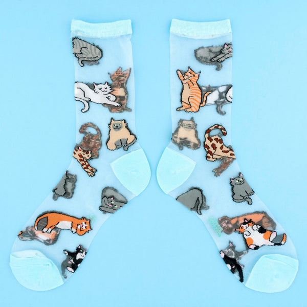 Women's Sheer Meow Crew