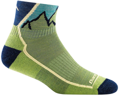 ZZ-NA_Kid's Quarter Hiker Lightweight Hiking Socks (Green)
