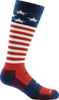 ZZNB_Kid's Over-The-Calf Captain Stripes Lightweight Ski & Snowboard Socks (Stars & Stripes)