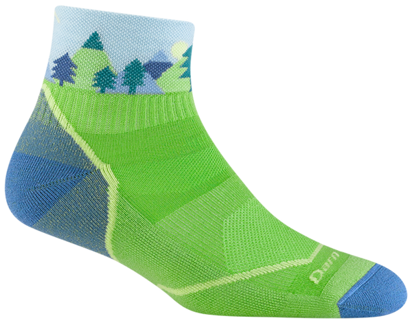 Kids Quarter Quest Lightweight Hiking Socks (Green)