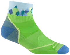 Kids Quarter Quest Lightweight Hiking Socks (Green)