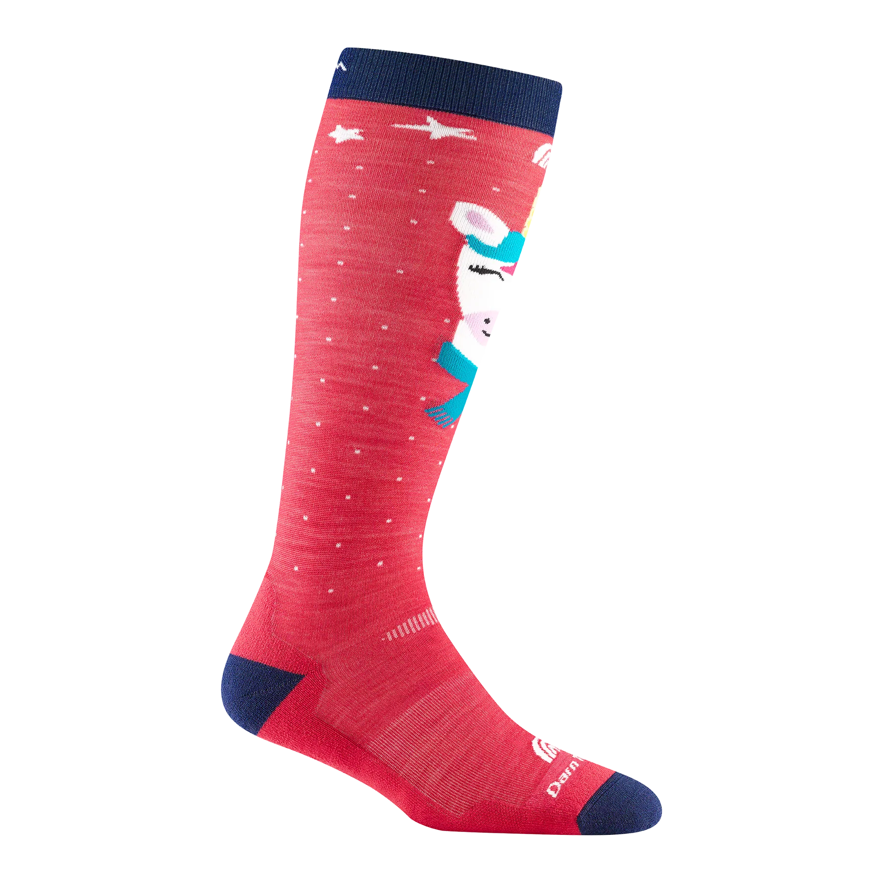 Kid's Over-The-Calf Magic Mountain Midweight Ski & Snowboard Socks (Raspberry)