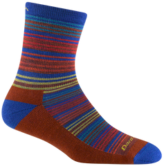 Kids Micro Crew Zebra Canyon Lightweight Hiking Socks (Marine)