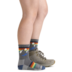 Kid's Micro Crew Sunset Ridge Jr. Lightweight Socks (Gray)