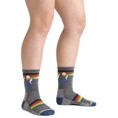 Kid's Micro Crew Sunset Ridge Jr. Lightweight Socks (Gray)