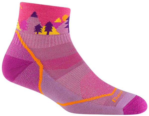 Kids Quarter Quest Lightweight Hiking Socks (Violet)