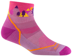 Kids Quarter Quest Lightweight Hiking Socks (Violet)