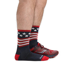 Men's Micro Crew Patriot Ultra-Lightweight Running Socks (Stars & Stripes)