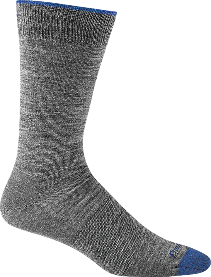 ZZ-NB_Men's Crew Solid Lightweight Lifestyle Socks (Gray)